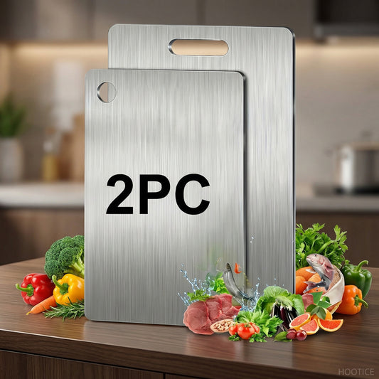 2pcs Stainless Steel Cutting Board Set